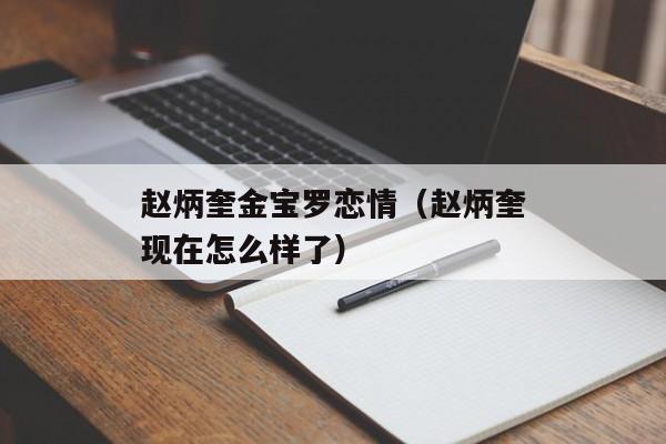 赵炳奎金宝罗恋情（赵炳奎现在怎么样了）